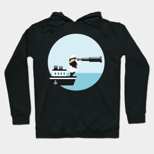 Sea captain with spyglass Hoodie